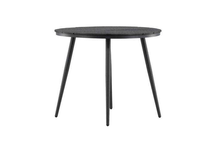 Venture Home Break - Dining Table Round- Black / Black - Alu / Aintwood - 90ø