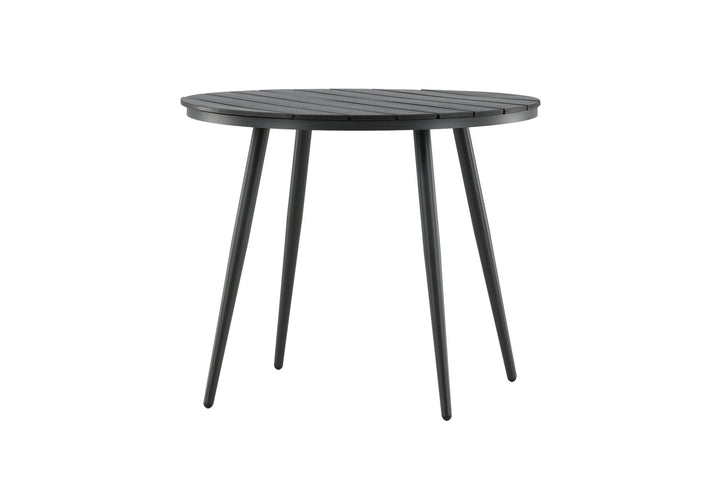 Venture Home Break - Dining Table Round- Black / Black - Alu / Aintwood - 90ø