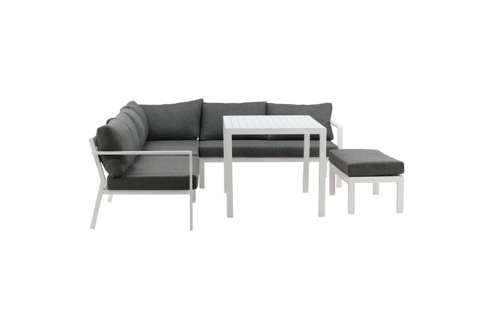 Venture Home Ramos - Corner Sofa- White / Grey - Aluminium -