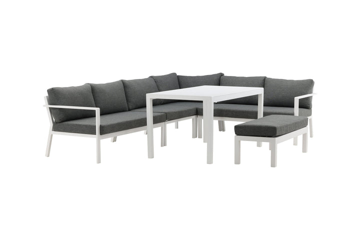 Venture Home Ramos - Corner Sofa- White / Grey - Aluminium -