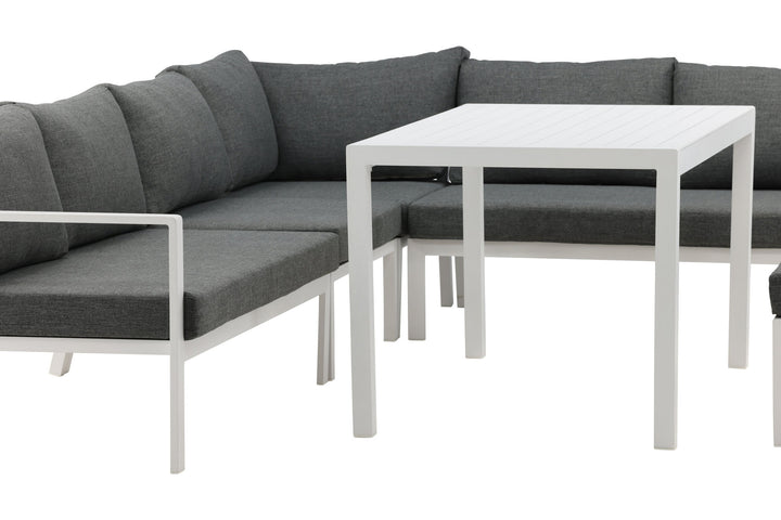 Venture Home Ramos - Corner Sofa- White / Grey - Aluminium -