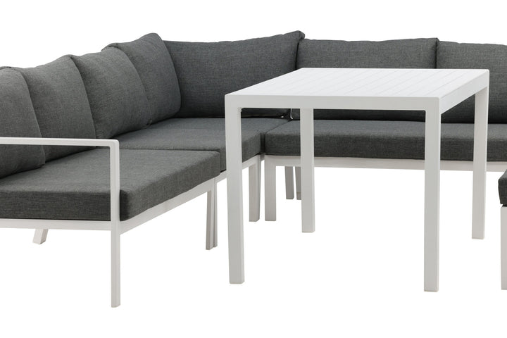 Venture Home Ramos - Corner Sofa- White / Grey - Aluminium -