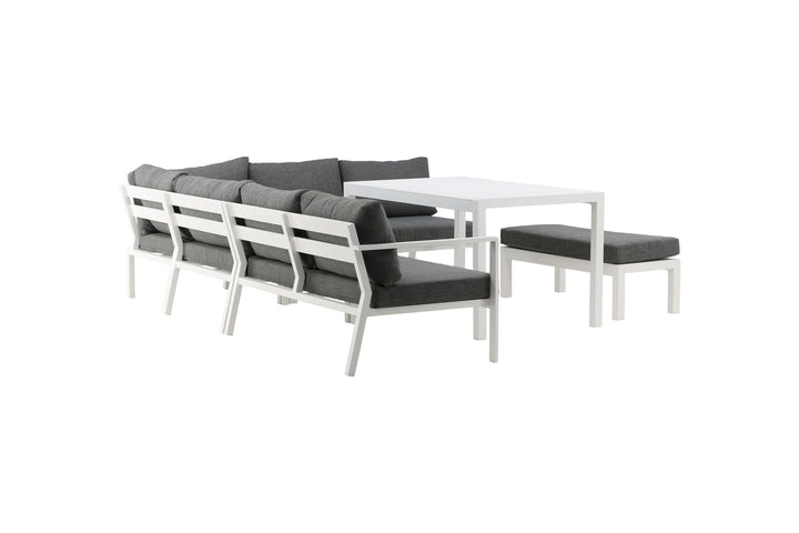 Venture Home Ramos - Corner Sofa- White / Grey - Aluminium -