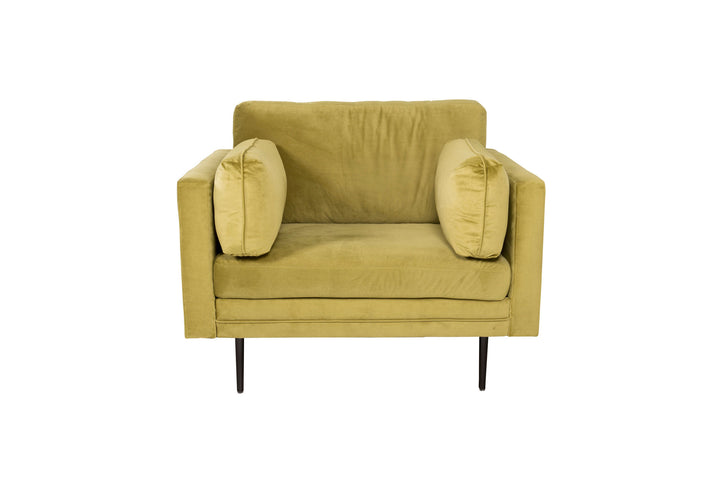 Venture Home Boom - Single Chair Velvet - Spring Green+Black Legs for Boom Sofa - FULL SET_1