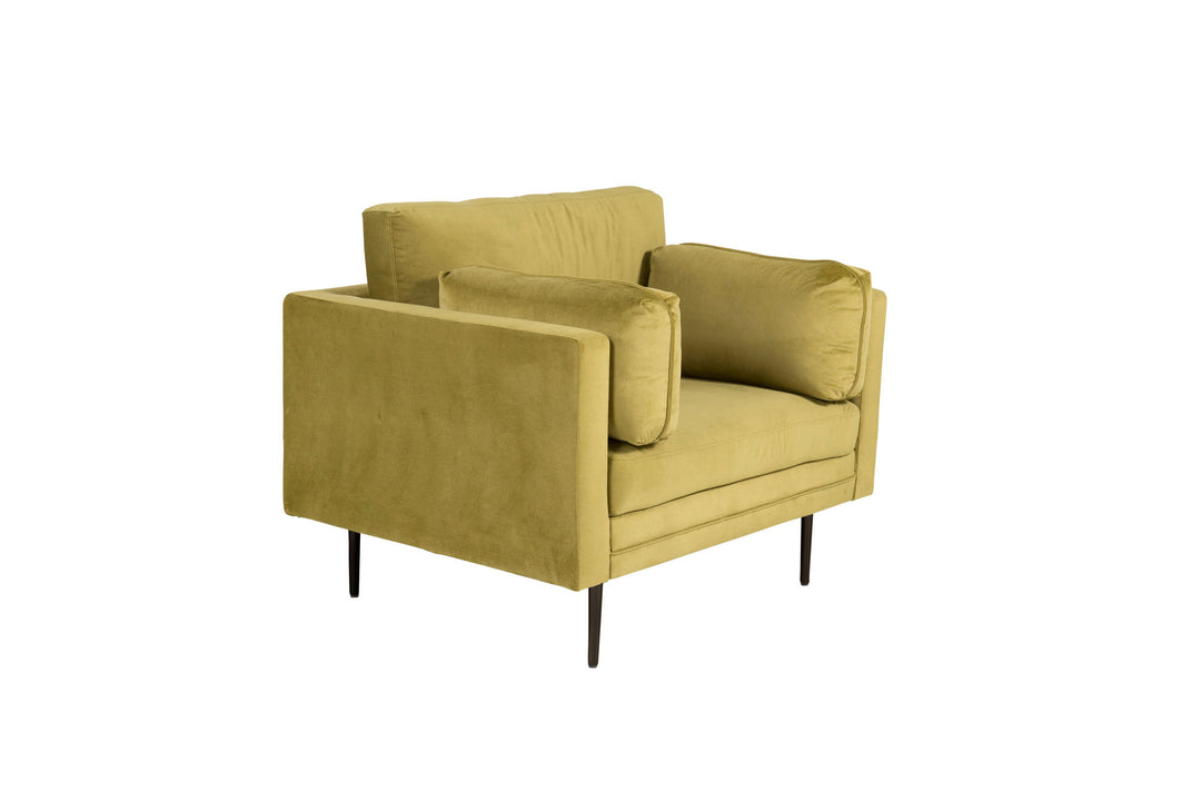 Venture Home Boom - Single Chair Velvet - Spring Green+Black Legs for Boom Sofa - FULL SET_1
