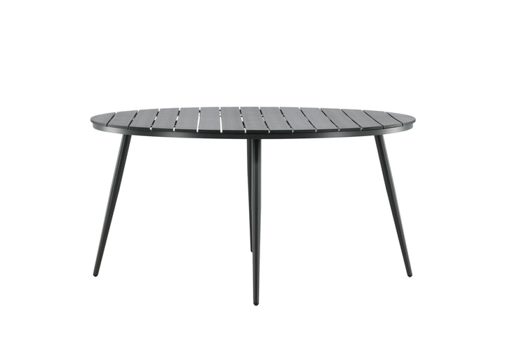 Venture Home Break - Dining Table Round- Black / Black - Alu / Aintwood - 150ø