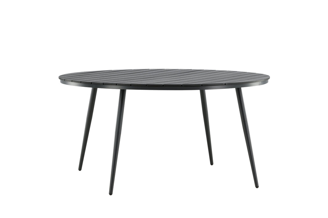 Venture Home Break - Dining Table Round- Black / Black - Alu / Aintwood - 150ø