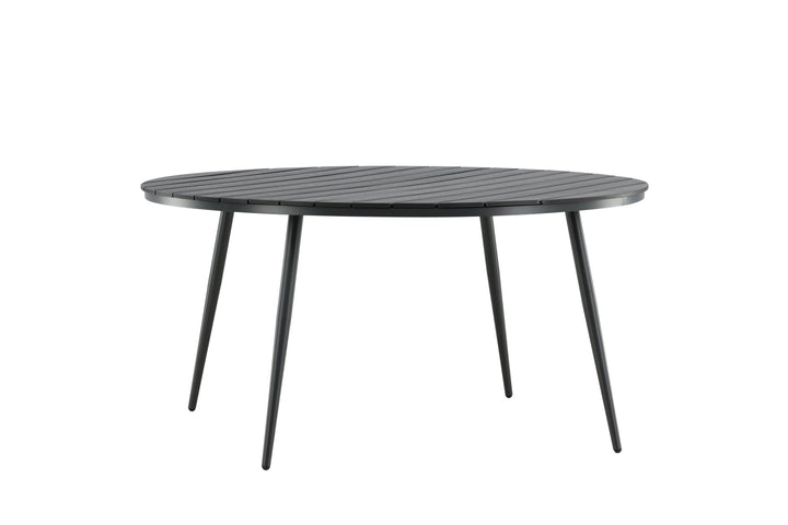 Venture Home Break - Dining Table Round- Black / Black - Alu / Aintwood - 150ø
