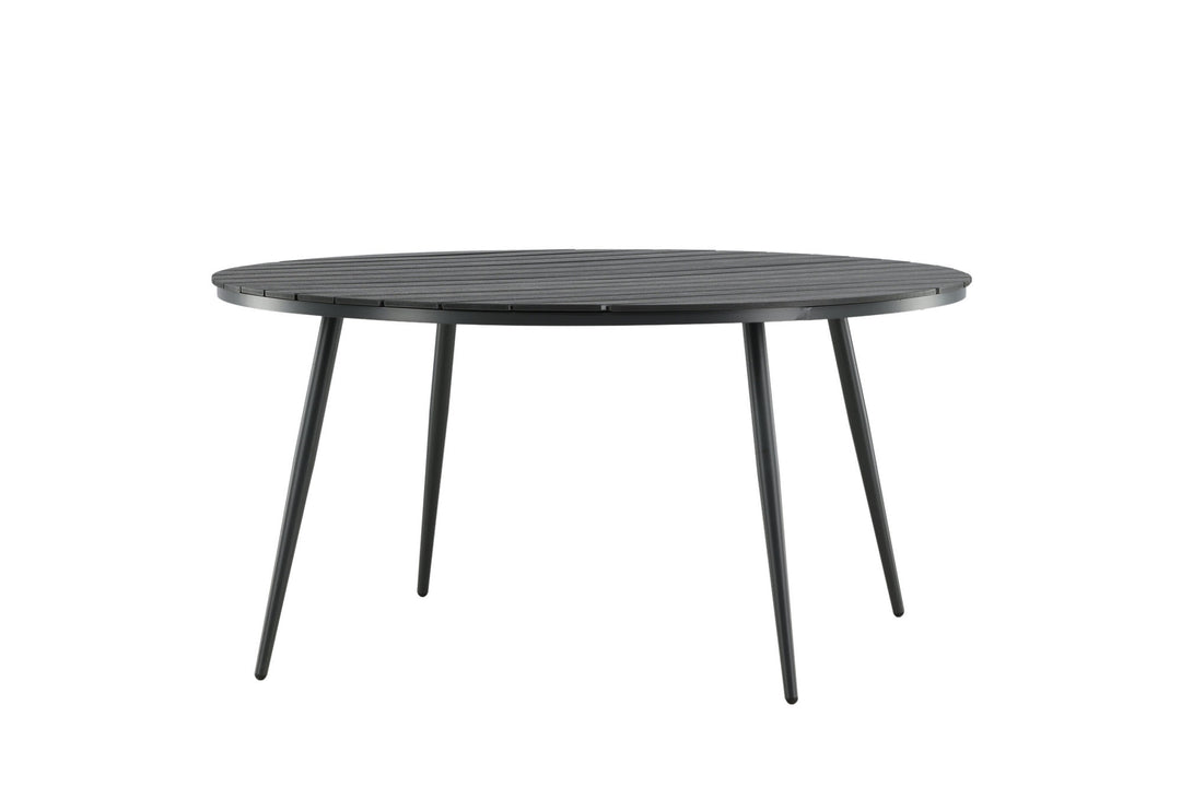 Venture Home Break - Dining Table Round- Black / Black - Alu / Aintwood - 150ø