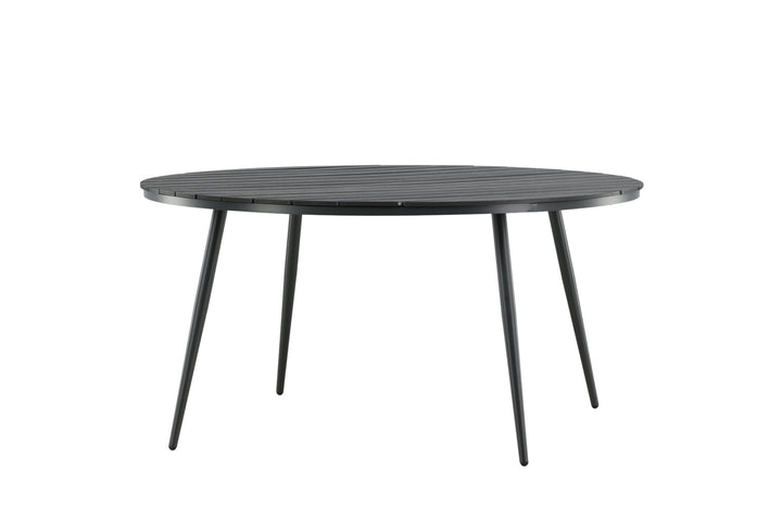 Venture Home Break - Dining Table Round- Black / Black - Alu / Aintwood - 150ø