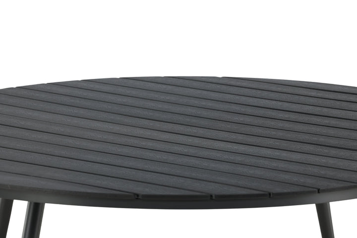 Venture Home Break - Dining Table Round- Black / Black - Alu / Aintwood - 150ø