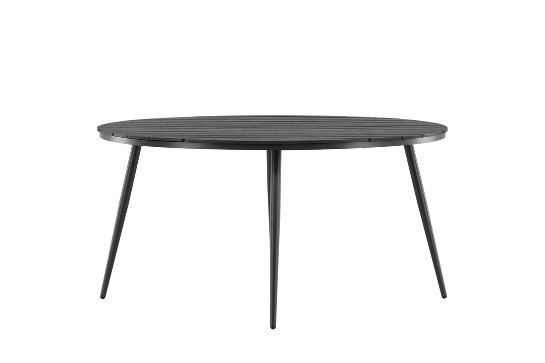 Venture Home Break - Dining Table Round- Black / Black - Alu / Aintwood - 150ø