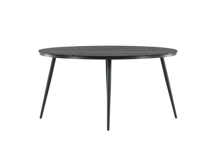 Venture Home Break - Dining Table Round- Black / Black - Alu / Aintwood - 150ø