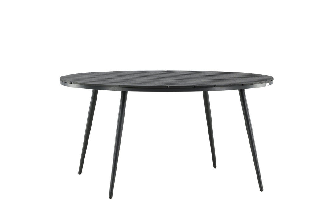 Venture Home Break - Dining Table Round- Black / Black - Alu / Aintwood - 150ø