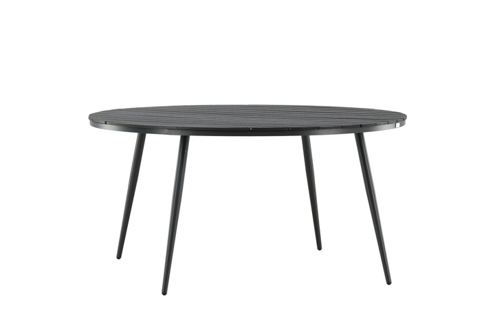 Venture Home Break - Dining Table Round- Black / Black - Alu / Aintwood - 150ø