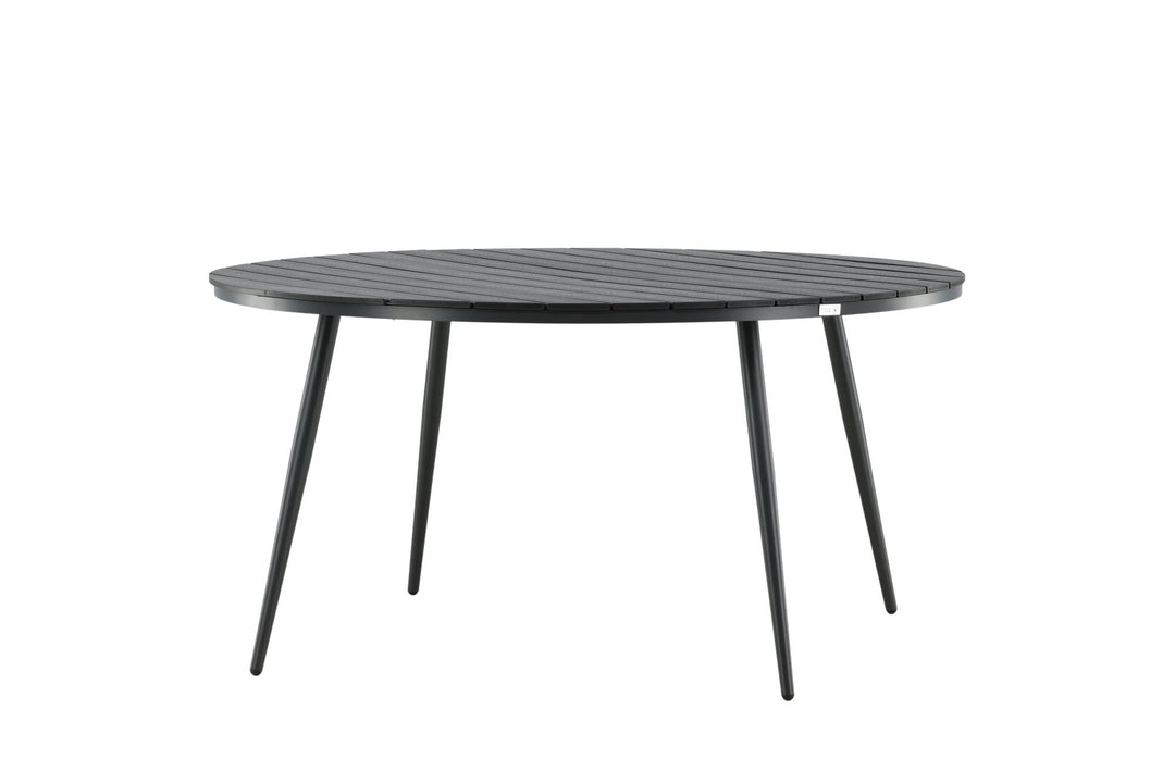 Venture Home Break - Dining Table Round- Black / Black - Alu / Aintwood - 150ø