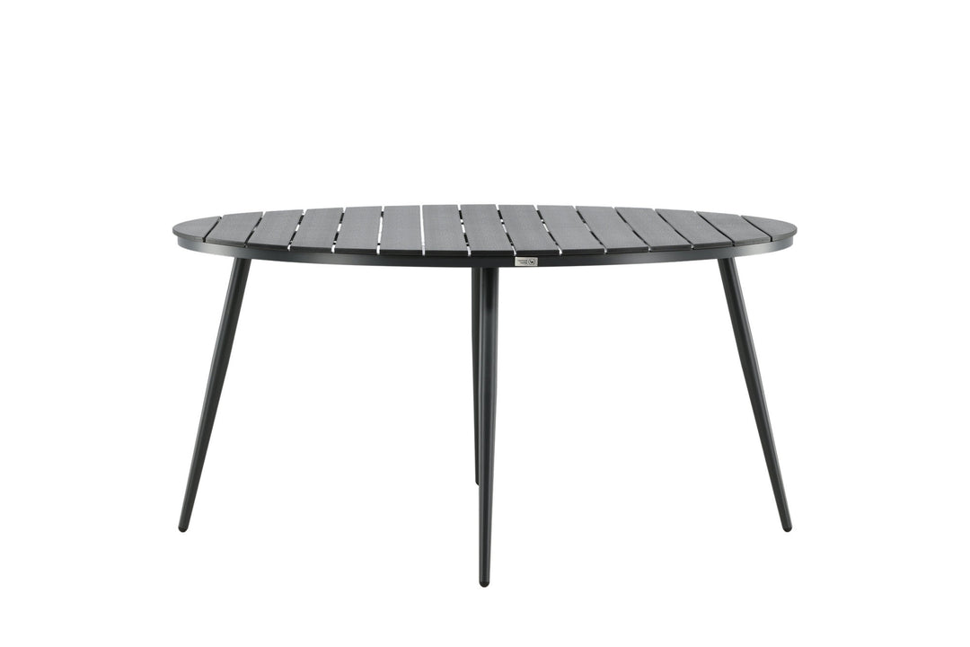 Venture Home Break - Dining Table Round- Black / Black - Alu / Aintwood - 150ø