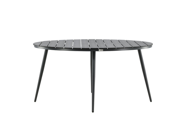 Venture Home Break - Dining Table Round- Black / Black - Alu / Aintwood - 150ø