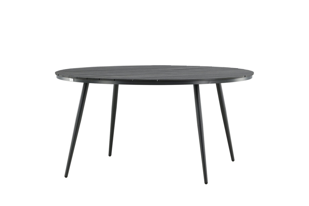 Venture Home Break - Dining Table Round- Black / Black - Alu / Aintwood - 150ø