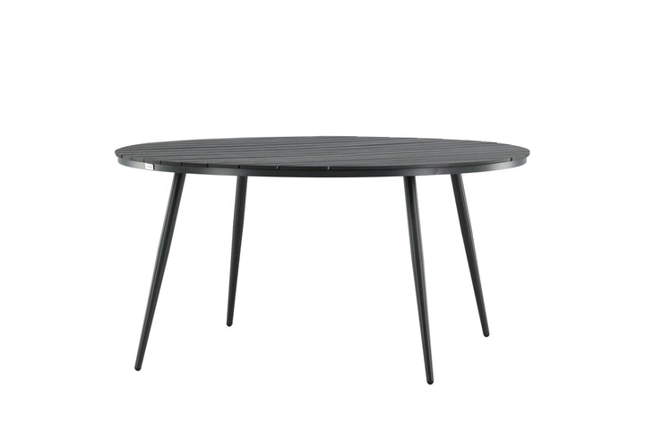 Venture Home Break - Dining Table Round- Black / Black - Alu / Aintwood - 150ø