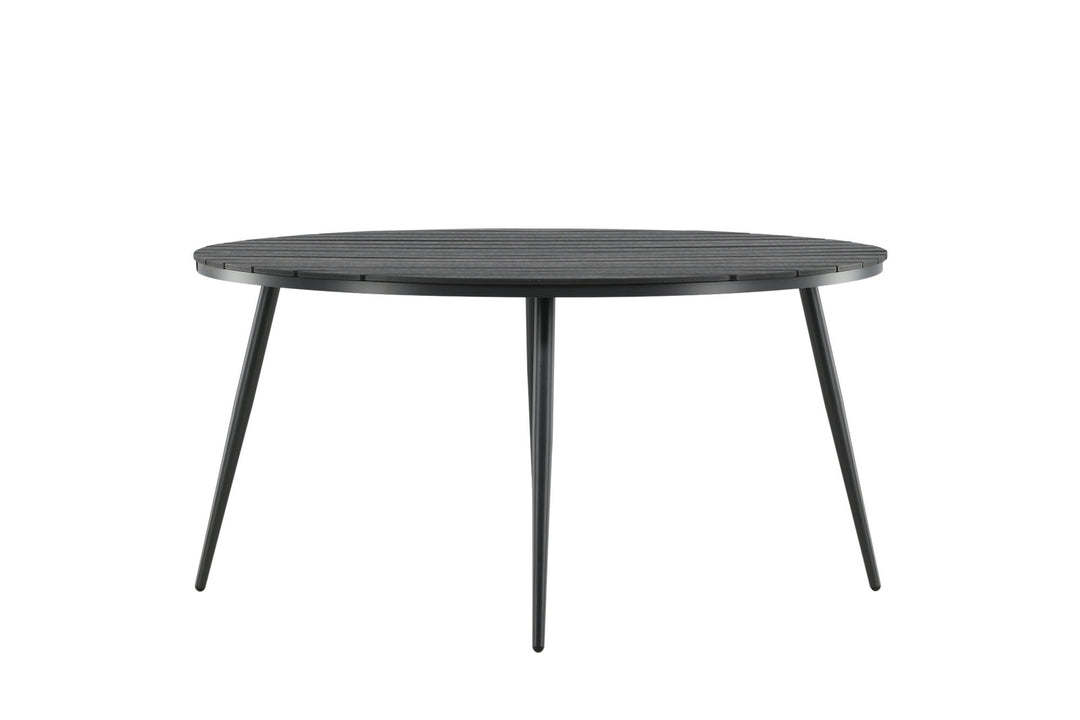 Venture Home Break - Dining Table Round- Black / Black - Alu / Aintwood - 150ø