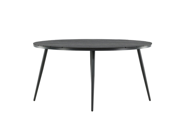 Venture Home Break - Dining Table Round- Black / Black - Alu / Aintwood - 150ø