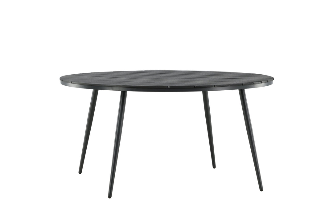 Venture Home Break - Dining Table Round- Black / Black - Alu / Aintwood - 150ø