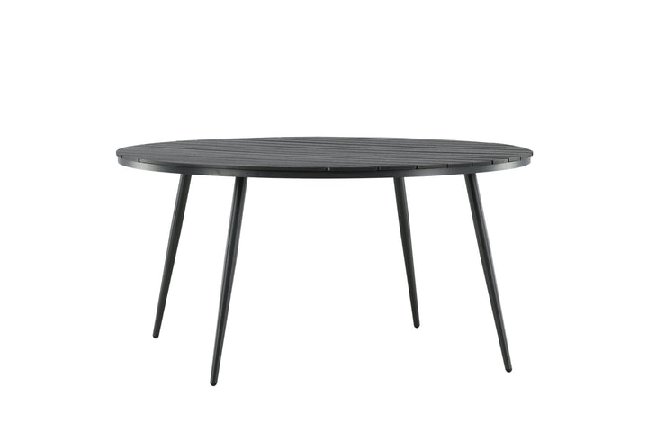 Venture Home Break - Dining Table Round- Black / Black - Alu / Aintwood - 150ø