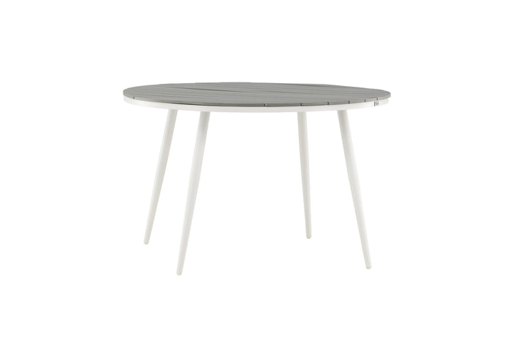 Venture Home Break - Dining Table Round- White / Grey - Alu / Aintwood - 120ø