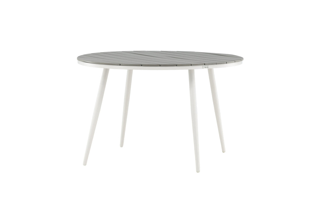 Venture Home Break - Dining Table Round- White / Grey - Alu / Aintwood - 120ø