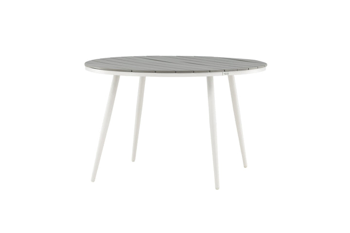 Venture Home Break - Dining Table Round- White / Grey - Alu / Aintwood - 120ø