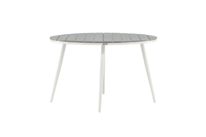 Venture Home Break - Dining Table Round- White / Grey - Alu / Aintwood - 120ø