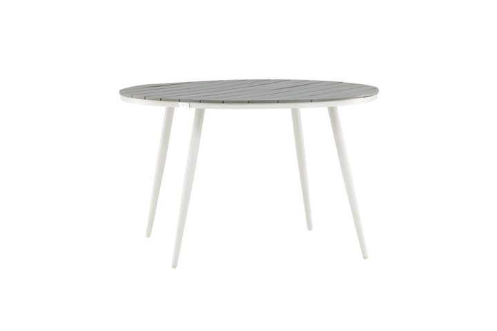 Venture Home Break - Dining Table Round- White / Grey - Alu / Aintwood - 120ø