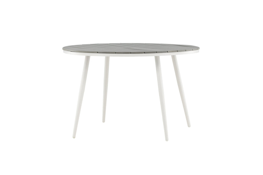 Venture Home Break - Dining Table Round- White / Grey - Alu / Aintwood - 120ø