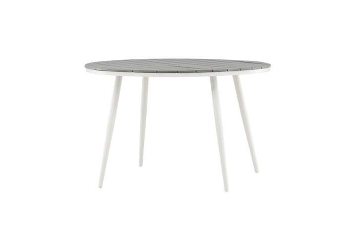 Venture Home Break - Dining Table Round- White / Grey - Alu / Aintwood - 120ø