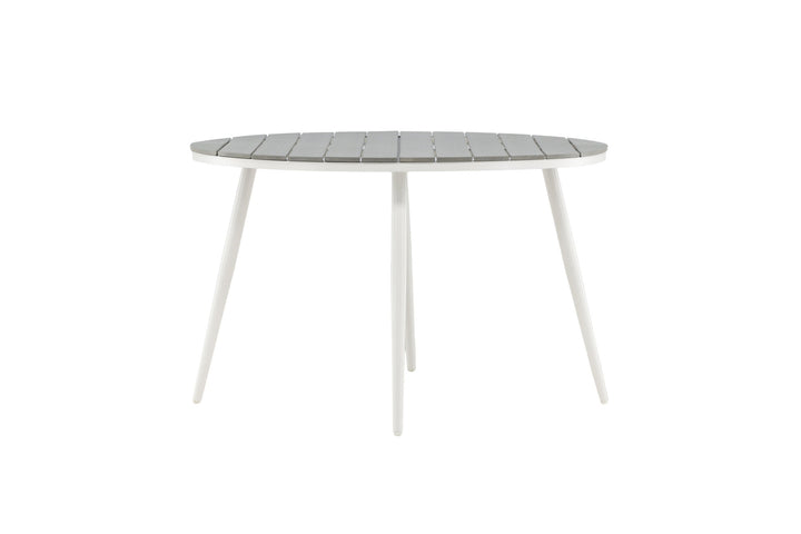 Venture Home Break - Dining Table Round- White / Grey - Alu / Aintwood - 120ø