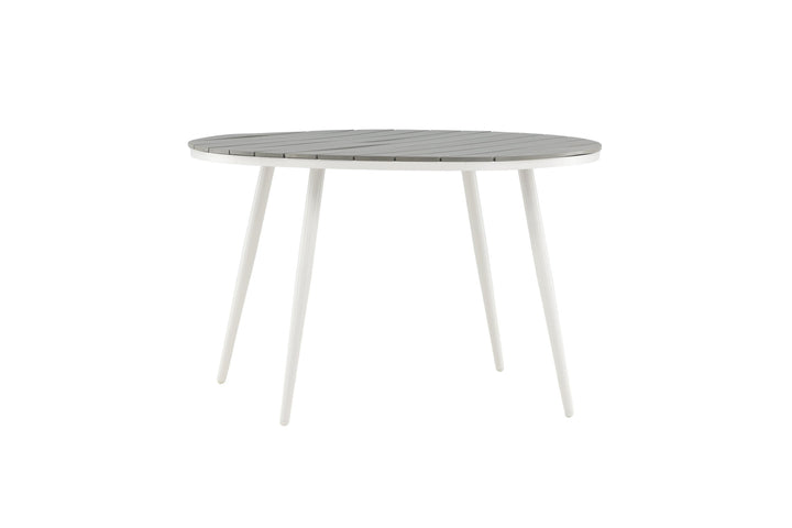 Venture Home Break - Dining Table Round- White / Grey - Alu / Aintwood - 120ø