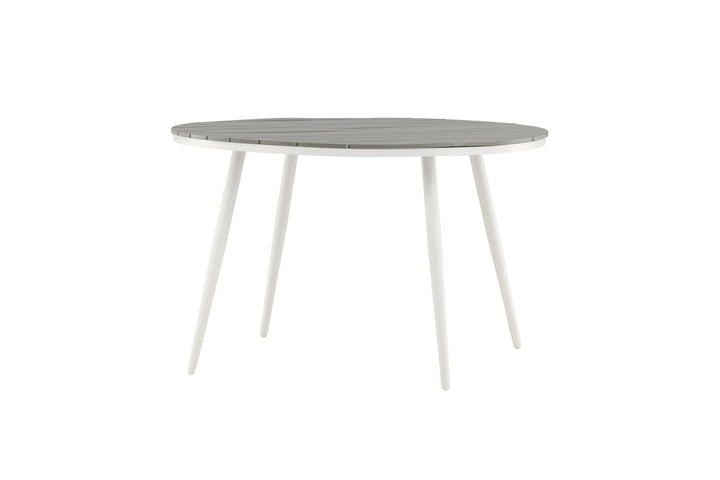 Venture Home Break - Dining Table Round- White / Grey - Alu / Aintwood - 120ø