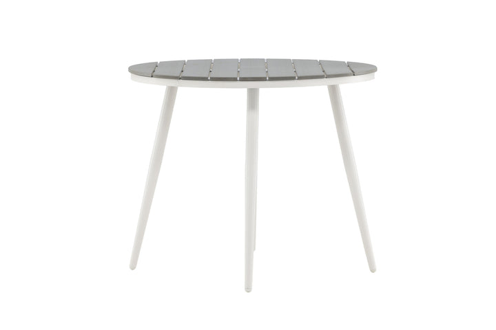 Venture Home Break - Dining Table Round- White / Grey - Alu / Aintwood - 90ø