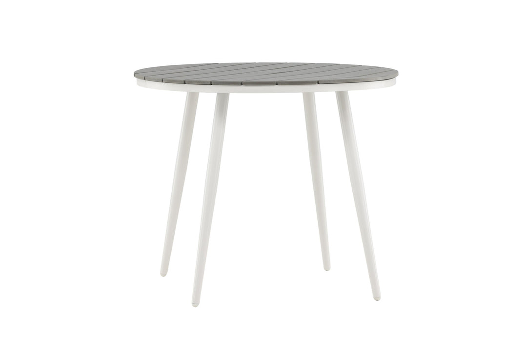 Venture Home Break - Dining Table Round- White / Grey - Alu / Aintwood - 90ø