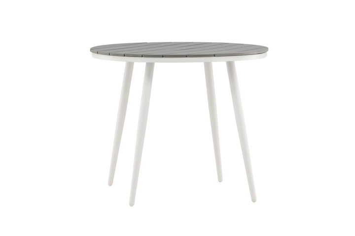 Venture Home Break - Dining Table Round- White / Grey - Alu / Aintwood - 90ø