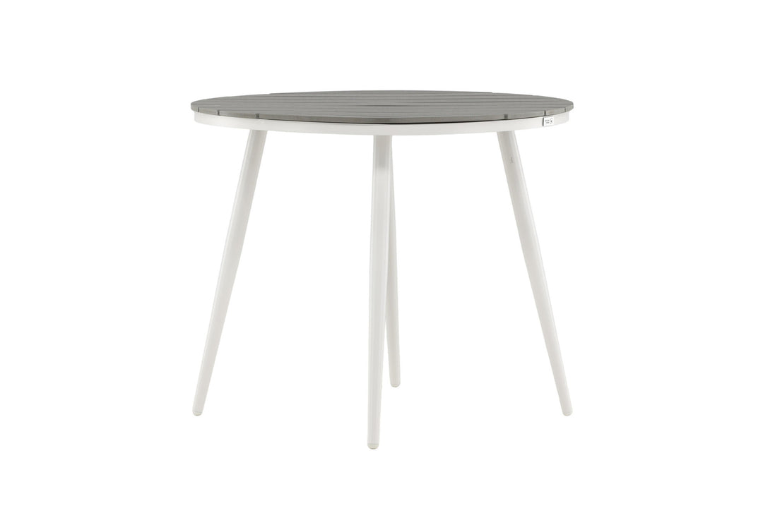 Venture Home Break - Dining Table Round- White / Grey - Alu / Aintwood - 90ø