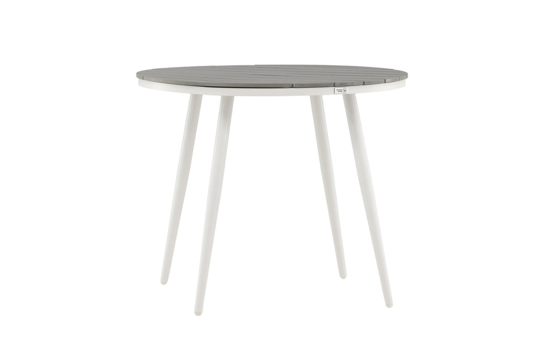 Venture Home Break - Dining Table Round- White / Grey - Alu / Aintwood - 90ø