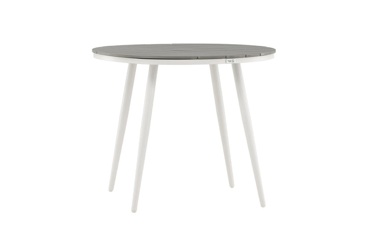 Venture Home Break - Dining Table Round- White / Grey - Alu / Aintwood - 90ø