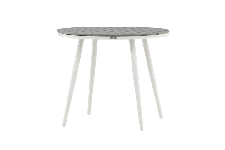 Venture Home Break - Dining Table Round- White / Grey - Alu / Aintwood - 90ø