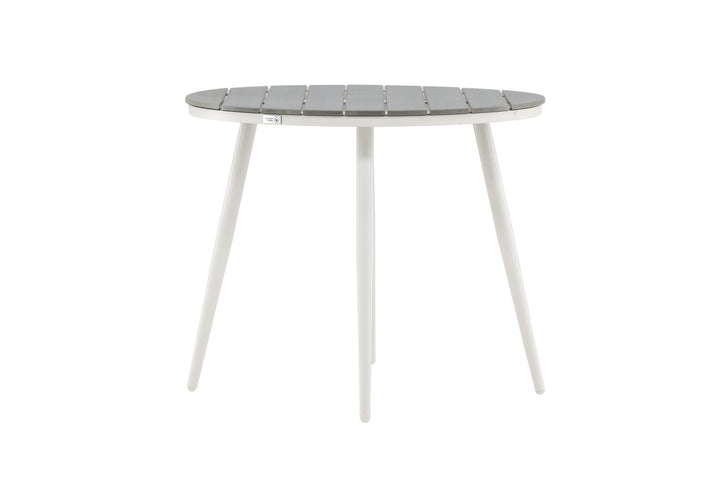 Venture Home Break - Dining Table Round- White / Grey - Alu / Aintwood - 90ø