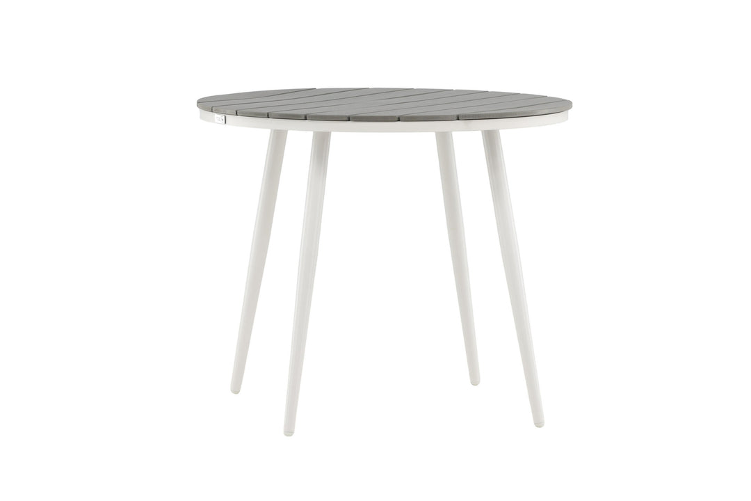 Venture Home Break - Dining Table Round- White / Grey - Alu / Aintwood - 90ø