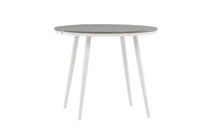 Venture Home Break - Dining Table Round- White / Grey - Alu / Aintwood - 90ø