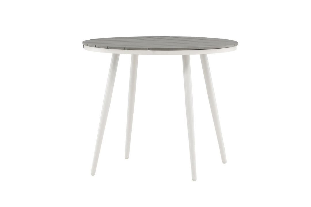 Venture Home Break - Dining Table Round- White / Grey - Alu / Aintwood - 90ø