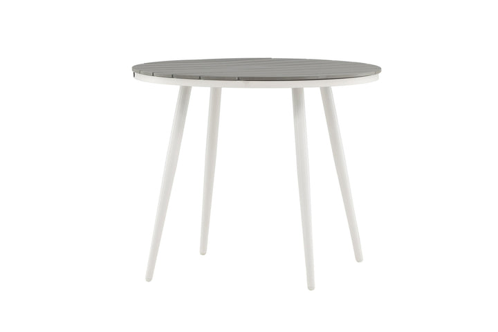 Venture Home Break - Dining Table Round- White / Grey - Alu / Aintwood - 90ø
